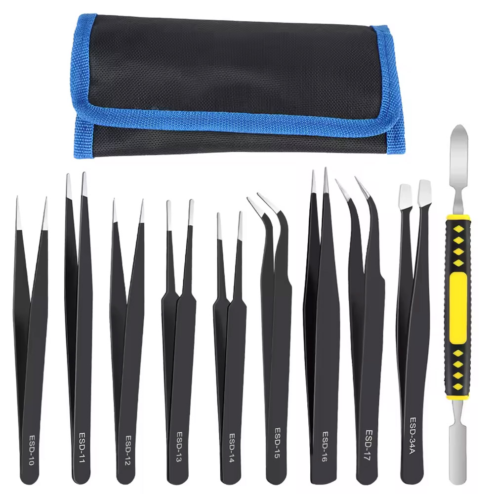 Electronics Repair Tool Kit - 10 stks/set Precisie Antistatische Gebogen &