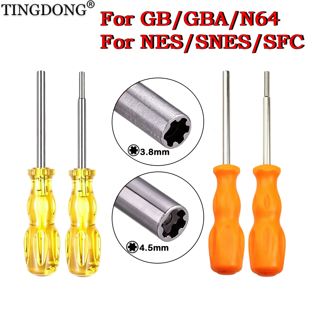 Electronics Repair Tool Kit - Reparatieset voor gamecartridge-beveiligingsschroevendraaiers 3.8mm 4.5mm bits