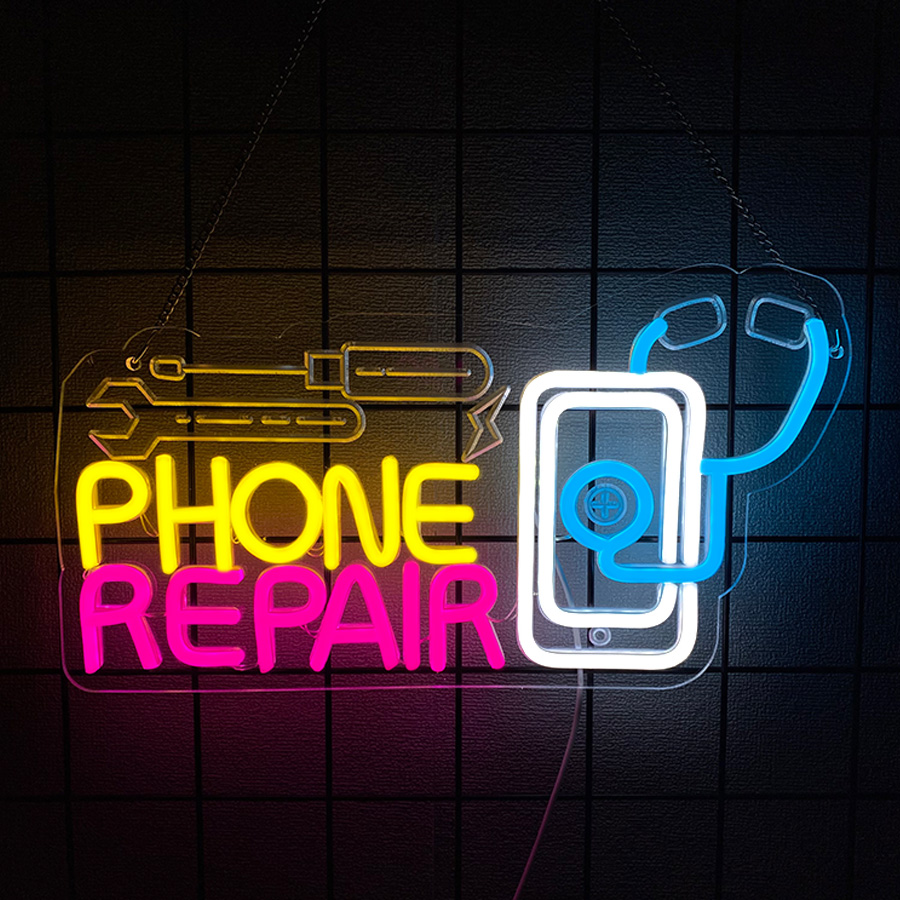 Electronics Repair Shops - Telefoonreparatie neonbord voor wanddecoratie, LED neonlichtreclames