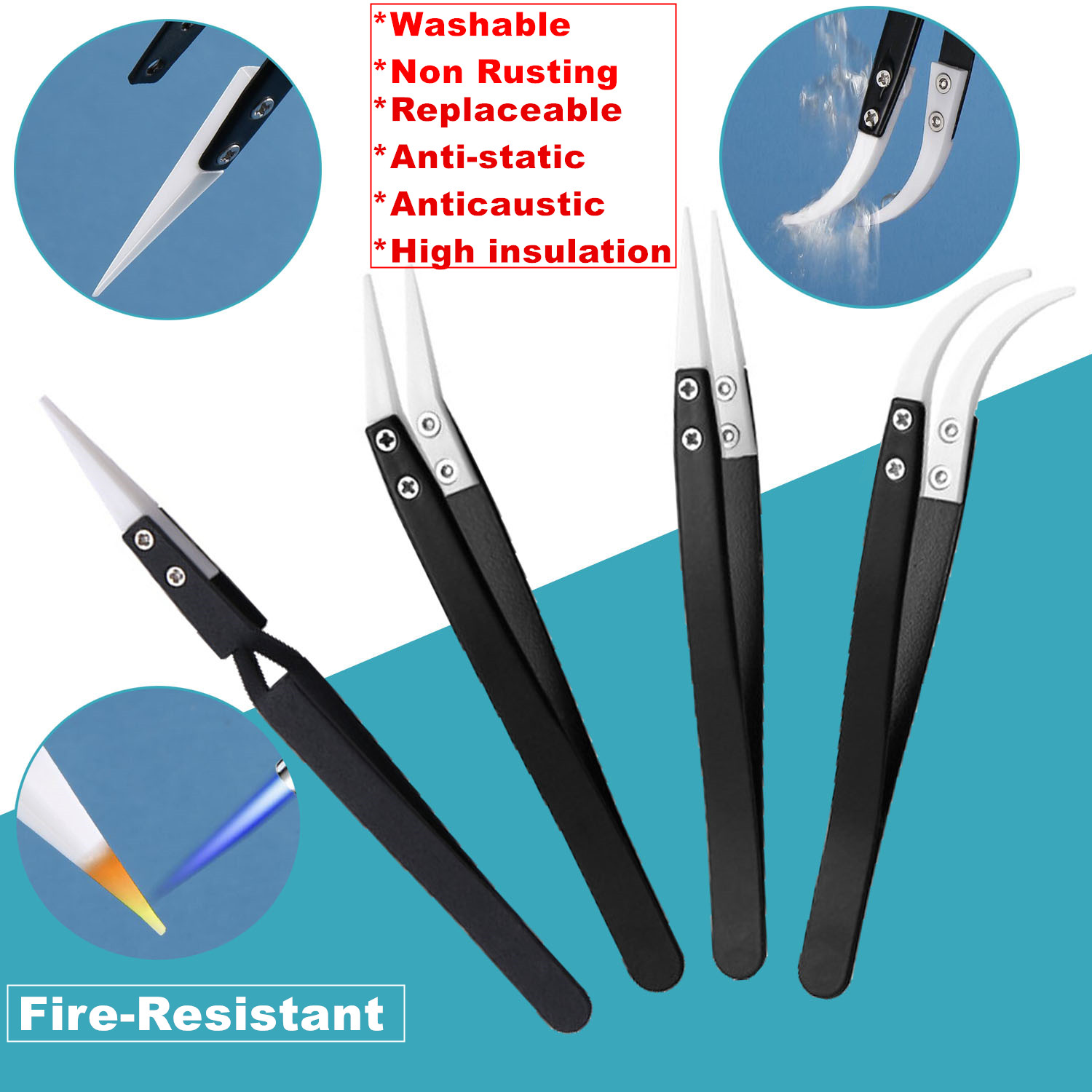 10-delige pincetset tas roestv - Electronics Repair Tool Kit recensie en prijs