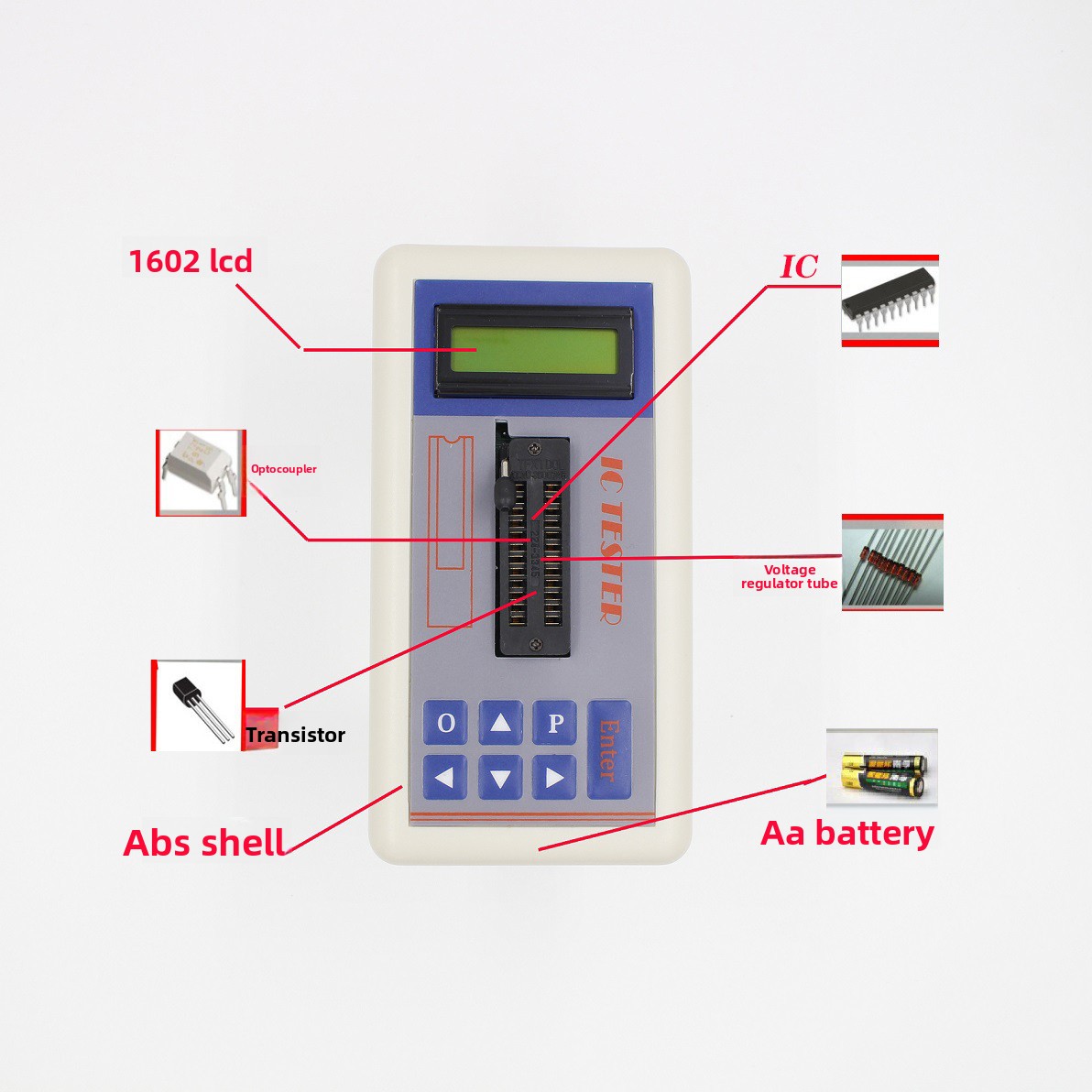 TSH‑06F IC-transistortester vo - Electronics Repair Shops recensie en prijs