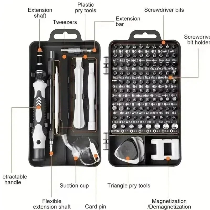 115-in-1 multifunctionele schr - Electronics Repair Tool Kit recensie en prijs
